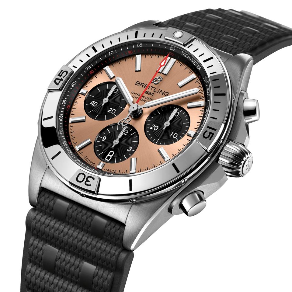 Breitling Chronomat 42 Chronograph 42 B01 Stainless Steel Salmon dial