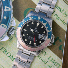 Rolex | GMT-Master | 1675 | Steel | 40 mm | Steel | Black | Automatic