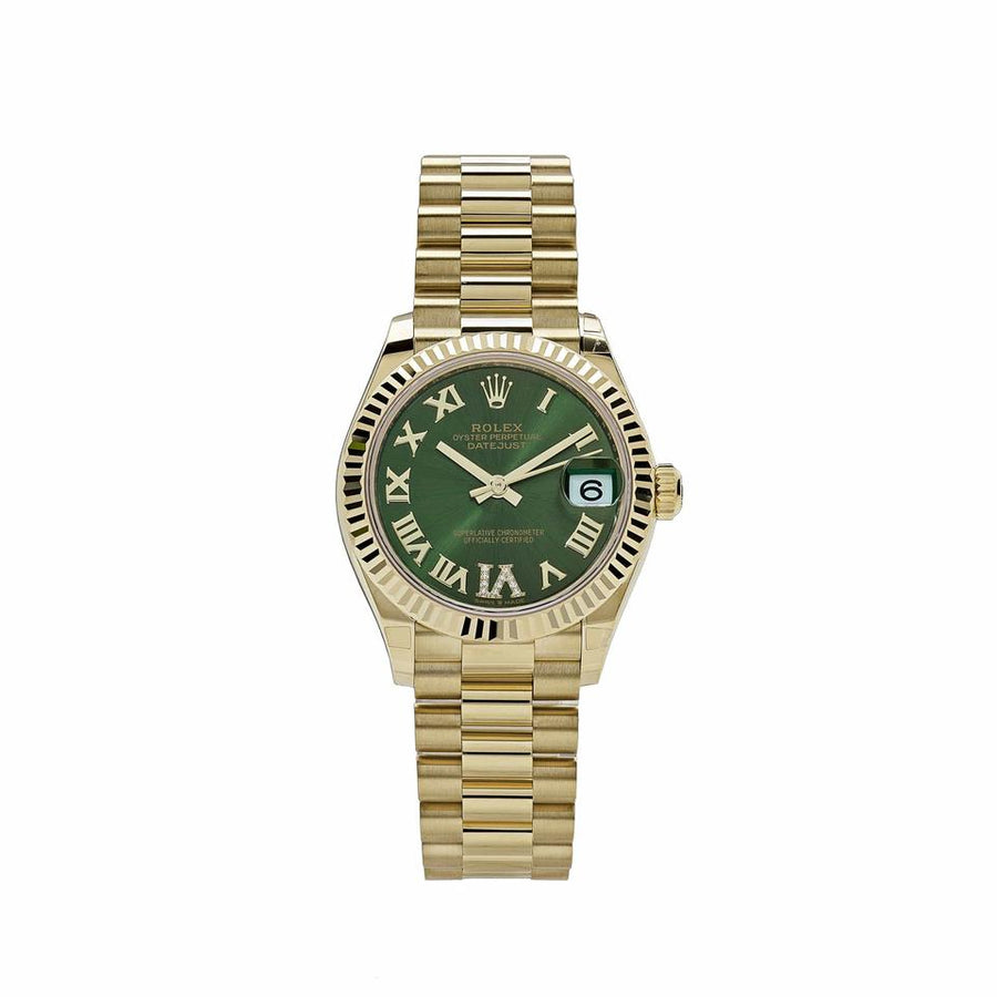 Rolex | Datejust | 278278 | Yellow gold | 31 mm | Yellow gold | Green | Automatic
