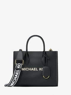 Michael Kors Mirella Small Pebbled Leather Convertible Crossbody Bag Black