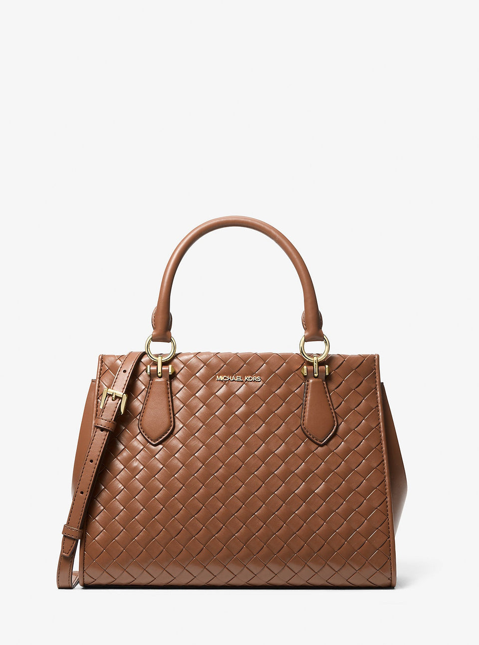 Michael Kors Marilyn Medium Woven Satchel Luggage