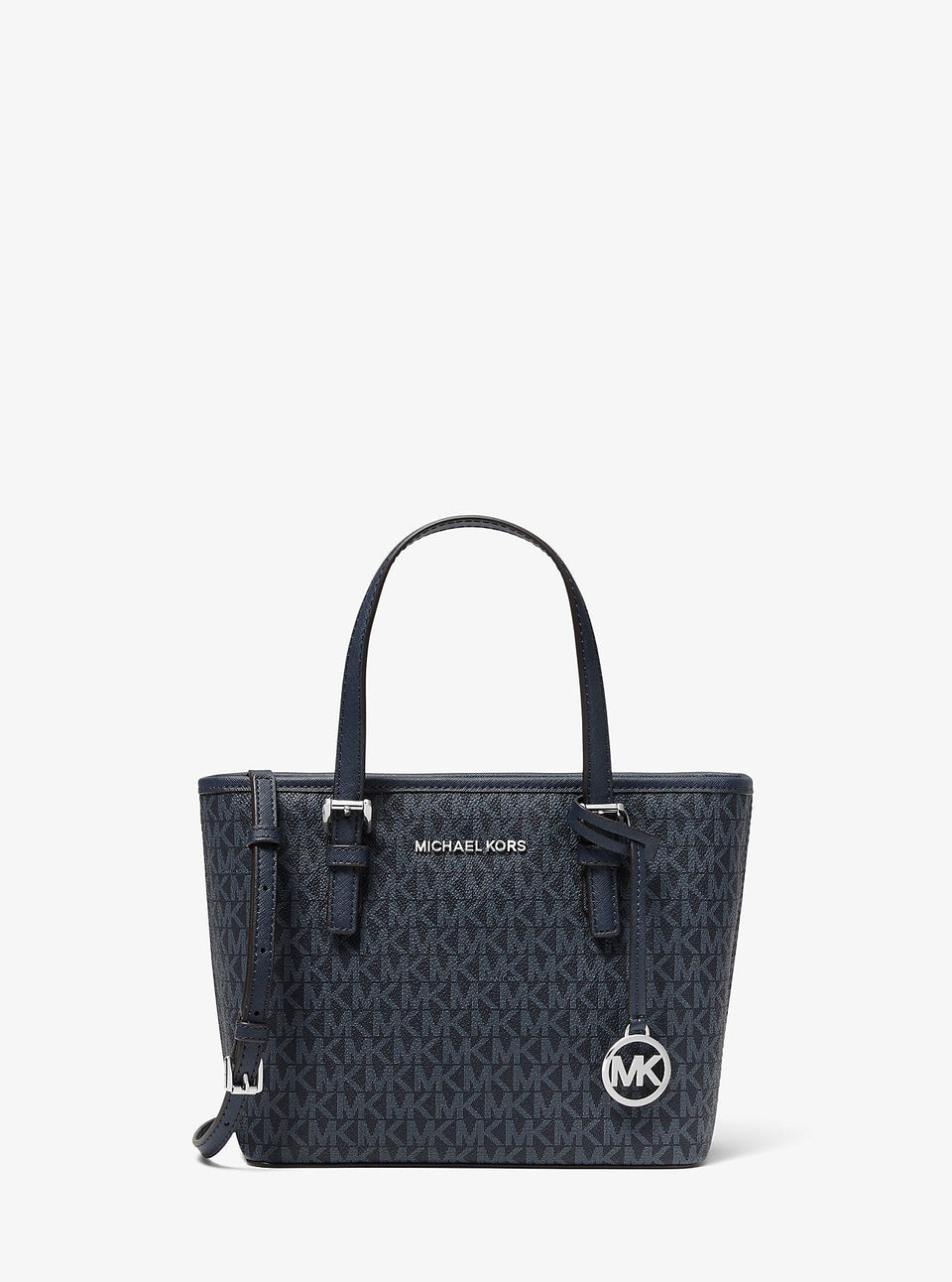 Michael Kors Jet Set Travel Extra-Small Logo Top-Zip Tote Bag Admiral