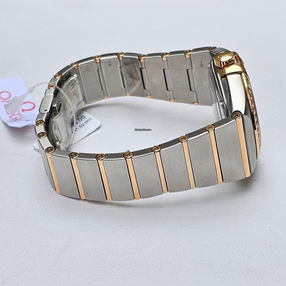 Omega Constellation Men38 MM - Silver Diamond Dial - Box & Papers 2024 - Factory Bezel - Rose Gold