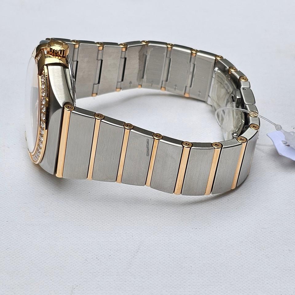 Omega Constellation Men38 MM - Silver Diamond Dial - Box & Papers 2024 - Factory Bezel - Rose Gold