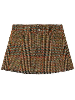 wool tweed mini skirt