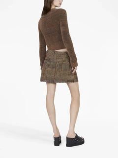 wool tweed mini skirt