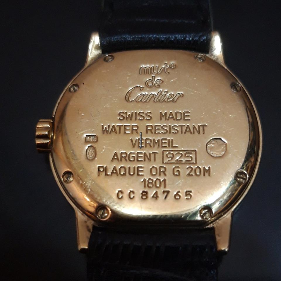 Cartier Must De Cartier Ronde Cartier ronde 27mm ref 1801 gold plated
