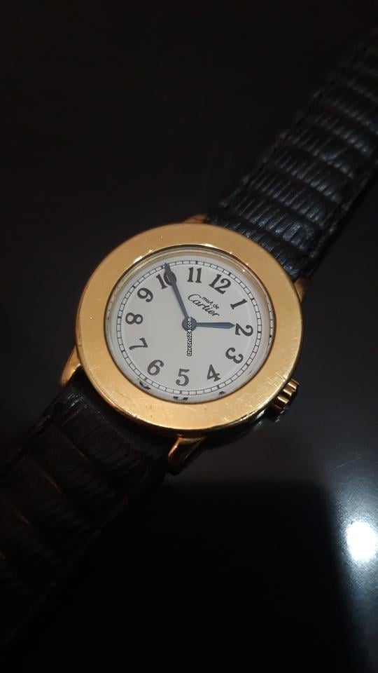 Cartier Must De Cartier Ronde Cartier ronde 27mm ref 1801 gold plated