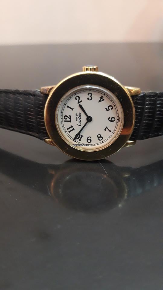 Cartier Must De Cartier Ronde Cartier ronde 27mm ref 1801 gold plated
