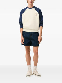 Ami De Coeur knitted-patch sweatshirt