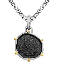 18kt yellow gold and sterling silver Virgo amulet (33mm)