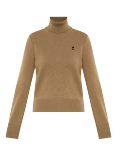 logo-embroidery turtleneck sweater