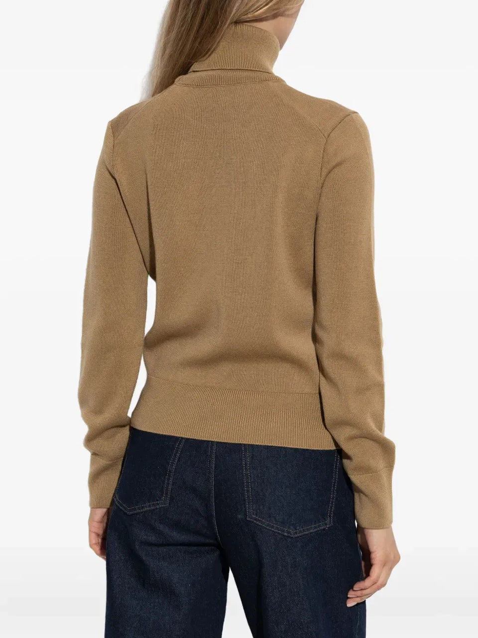 logo-embroidery turtleneck sweater