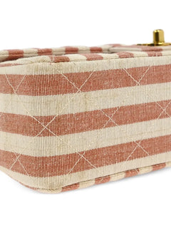 1995 small striped classic double flap shoulder bag
