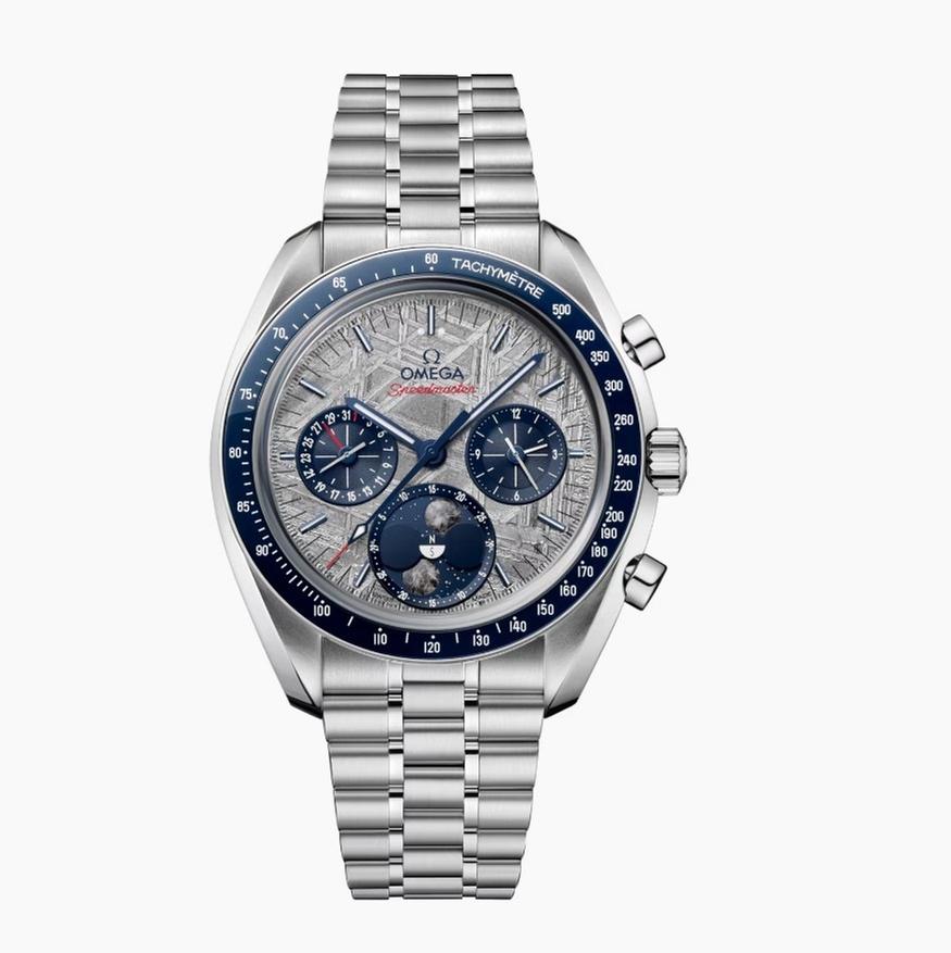 Omega Speedmaster Moonphase Chronograph Meteorite Dial NEW UNWORN