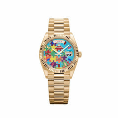 Rolex | Day-Date | 128238 | Yellow gold | 36 mm | Yellow gold | Turquoise | Automatic