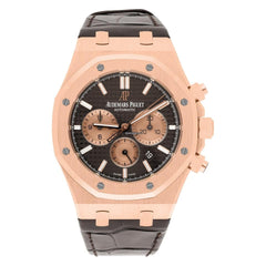 Audemars Piguet Royal Oak Chronograph26331 OR.OO.D821 CR.01 Chocolate Dial Brown Leather Rose Gold Watch