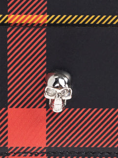 tartan skull cardholder