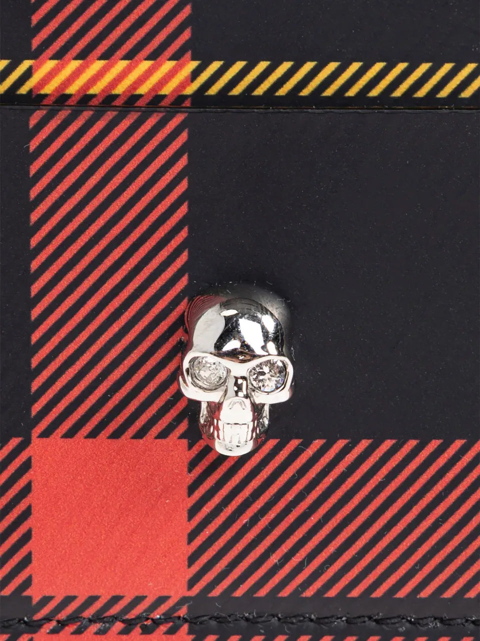 tartan skull cardholder