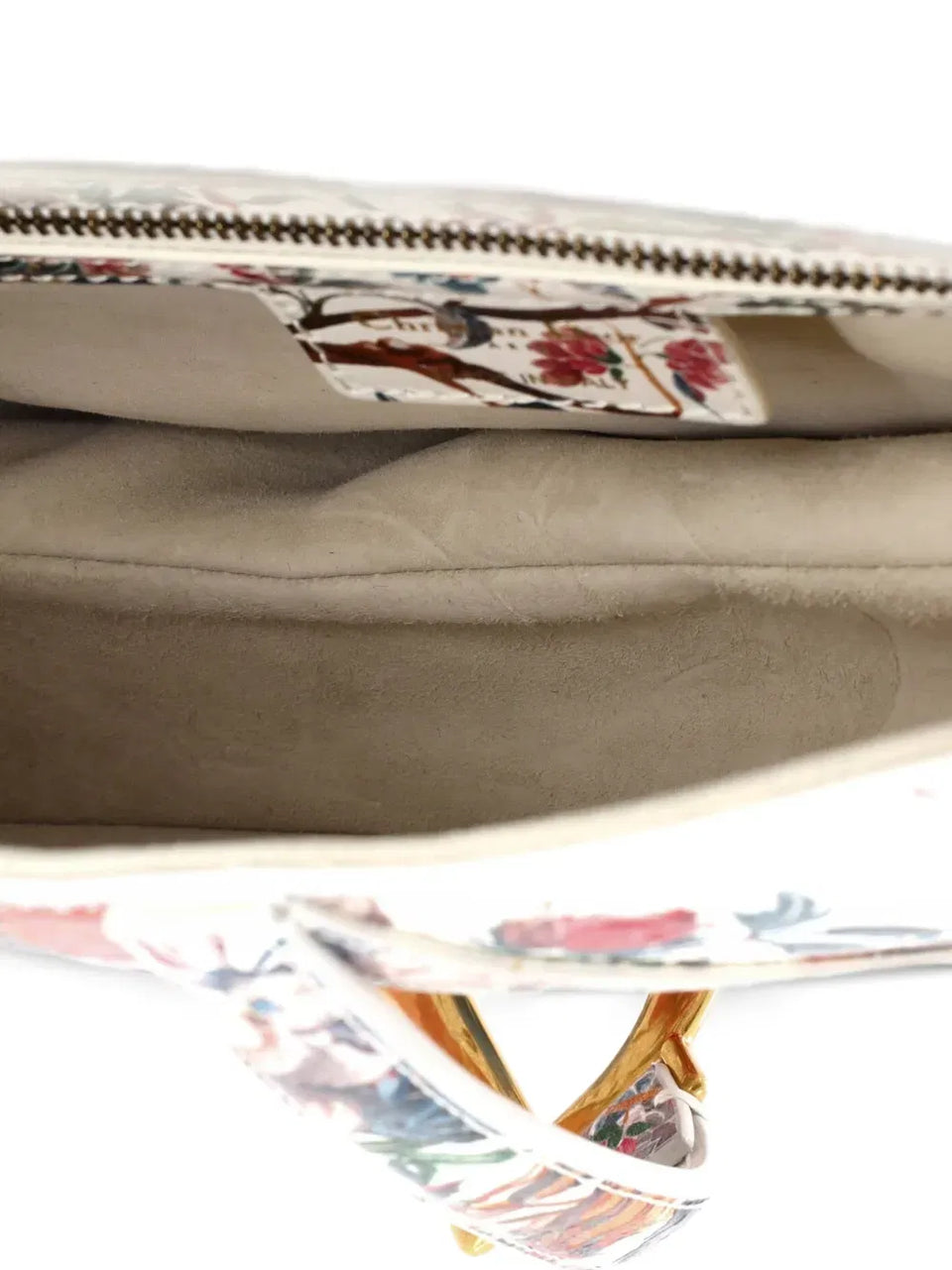 Saddle Handbag with Strap Printed Leather Medium shoulder bag