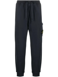 Compass-badge cotton track pants