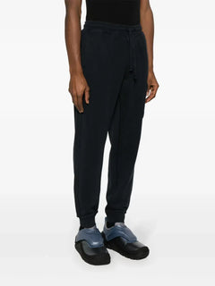Compass-badge cotton track pants