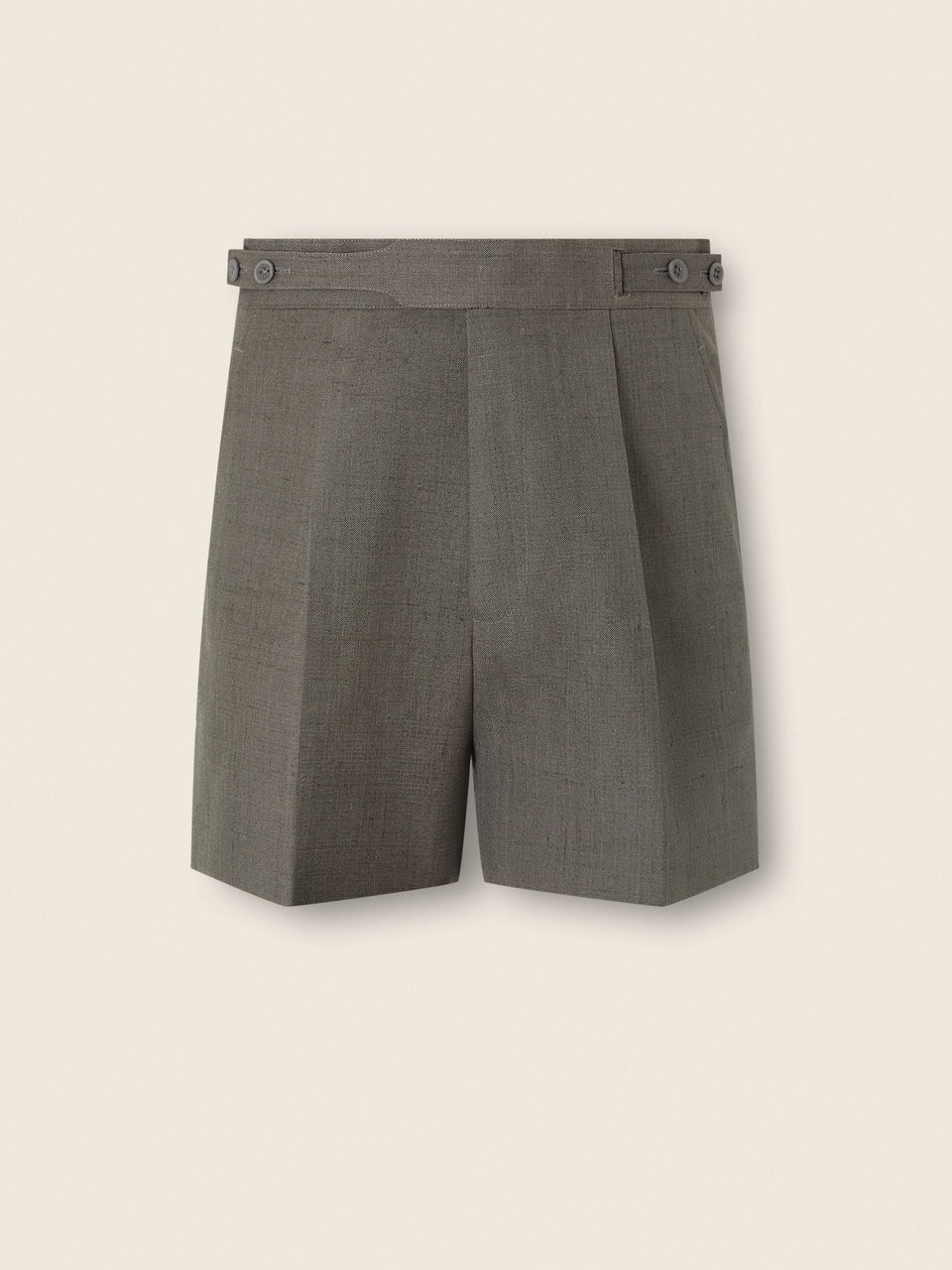 Zegna Dark Taupe Silk Shorts
