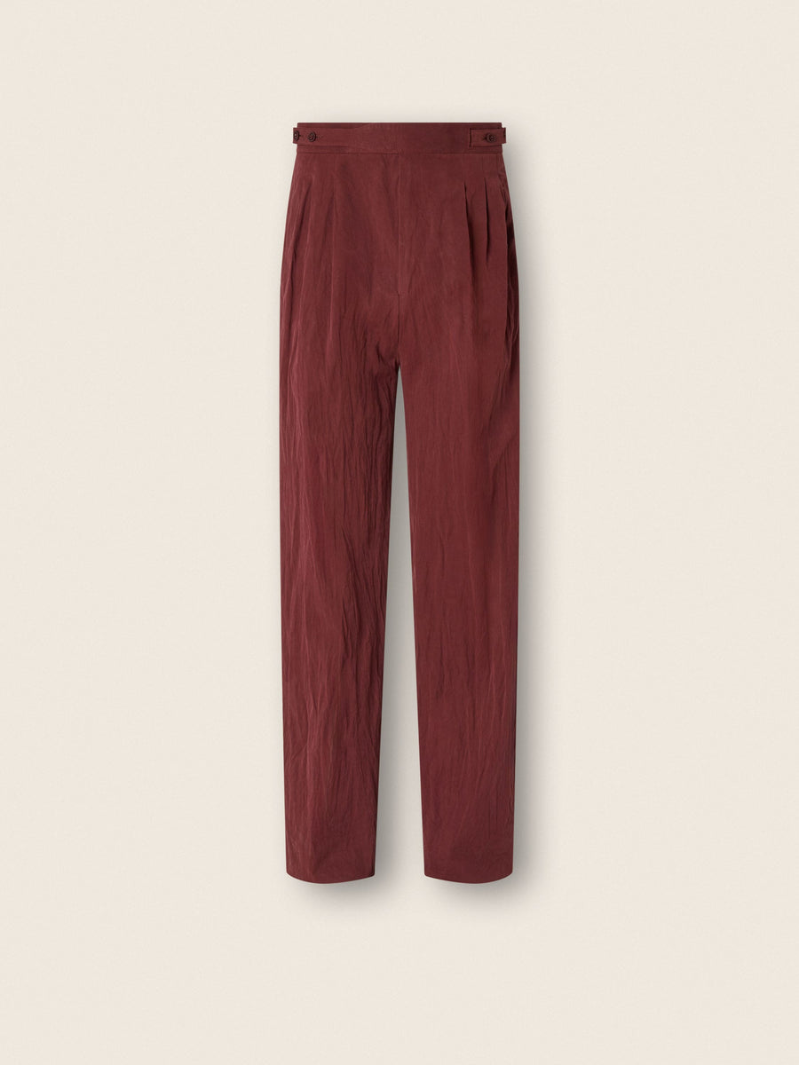 Zegna Dark Burgundy Cotton Pants