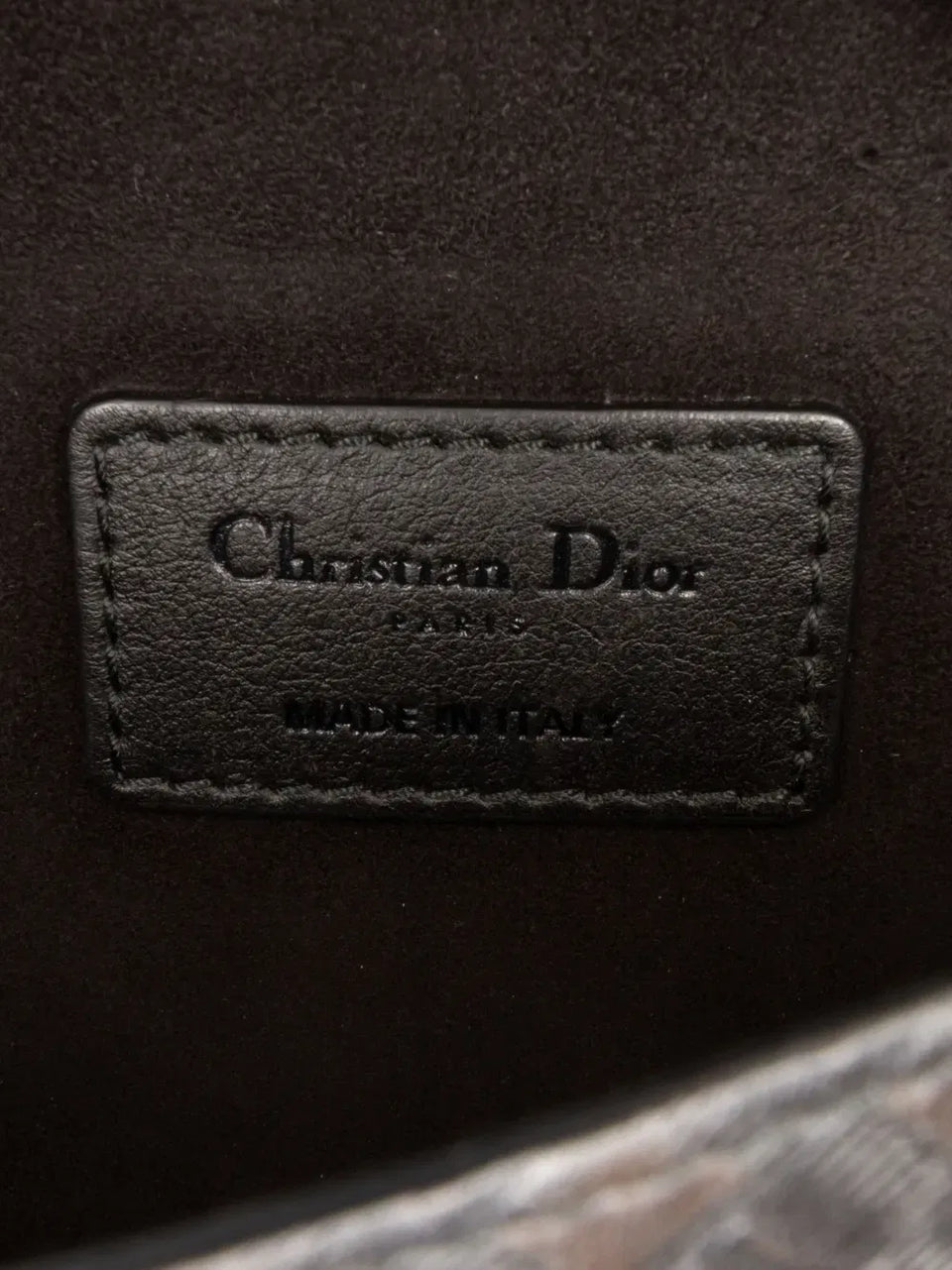 2018 Medium Embossed Calfskin Studded JAdior Chain Flap shoulder bag