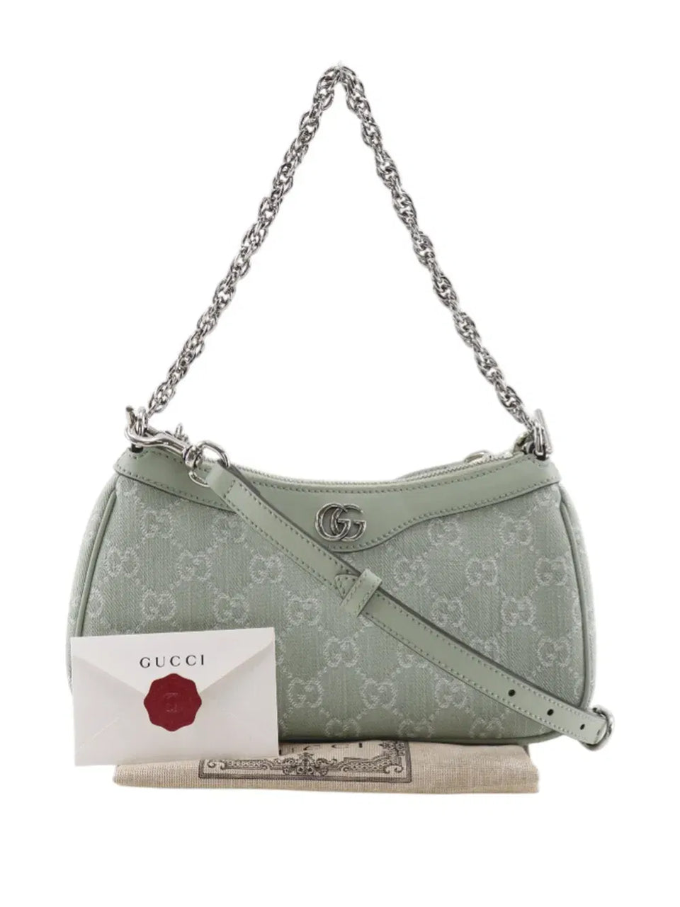 2016-2025 Small GG Denim Ophidia satchel