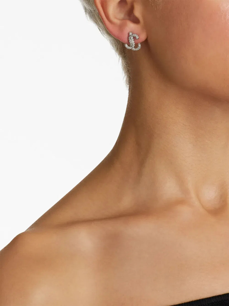 JC crystal-embellished stud earrings
