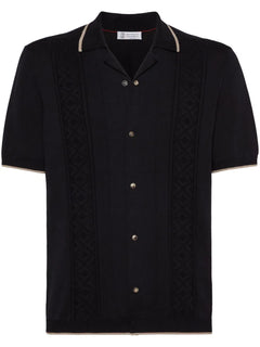 button-up cotton polo jumper