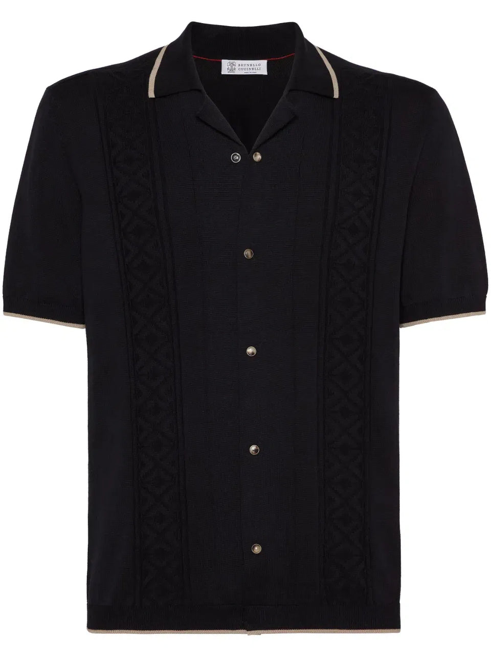 button-up cotton polo jumper