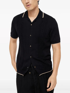button-up cotton polo jumper
