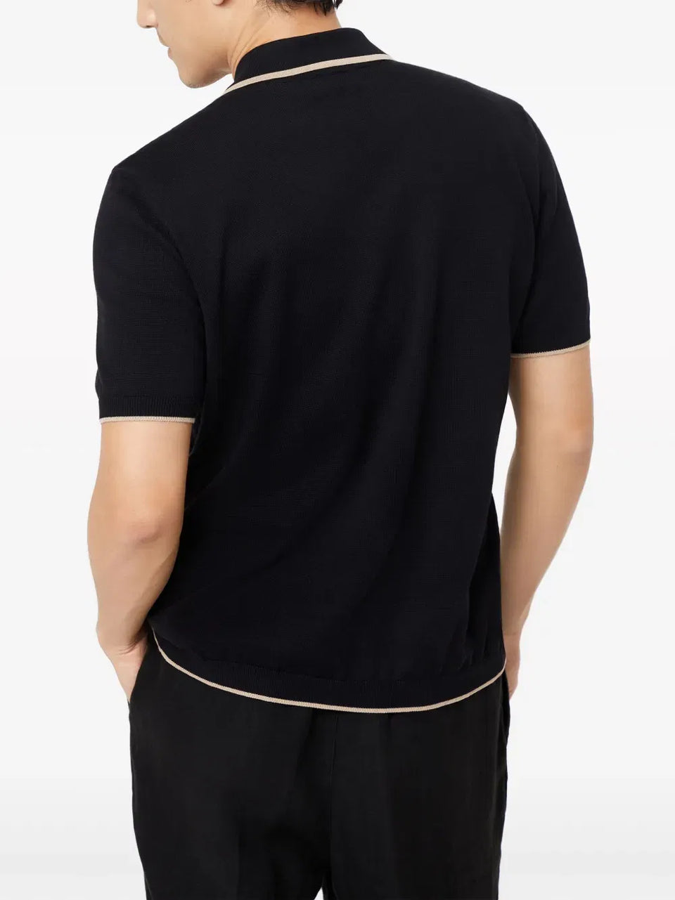 button-up cotton polo jumper