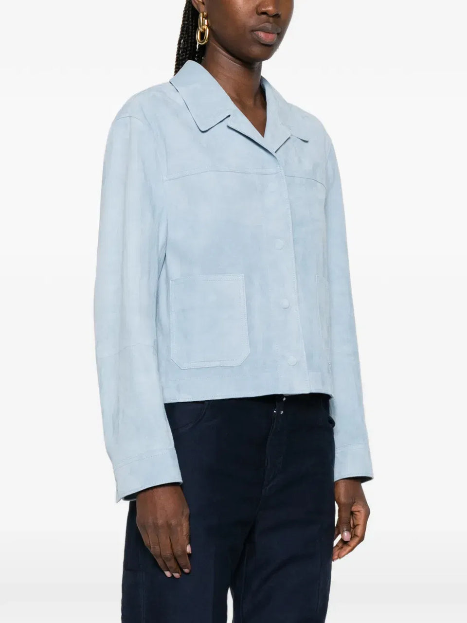 patch-pocket collared jacket
