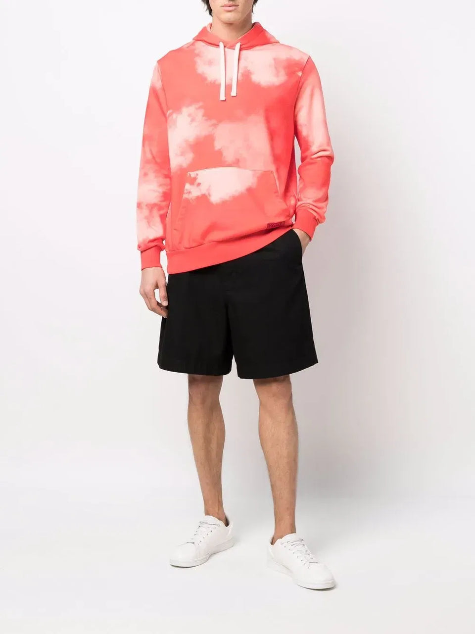 cloud-print pullover Hoodie
