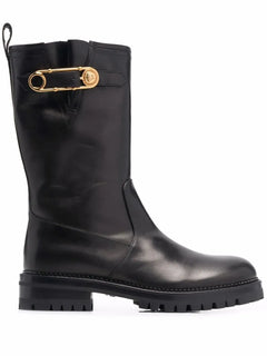 Safety Pin mid-calf boots