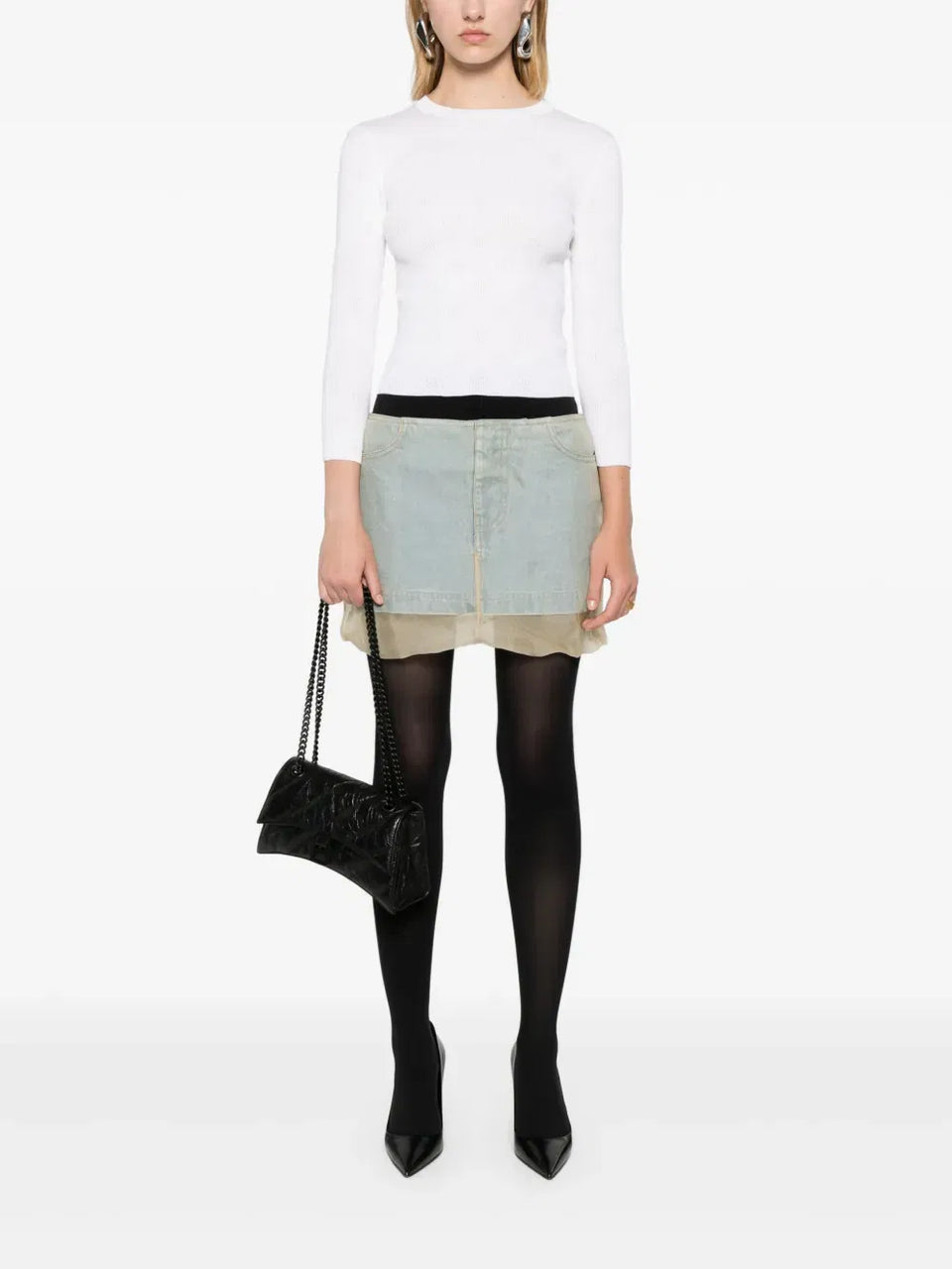 BB-pattern open-knit jumper