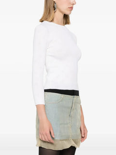 BB-pattern open-knit jumper