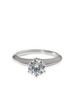 platinum Solitaire diamond engagement ring