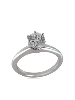 platinum Solitaire diamond engagement ring