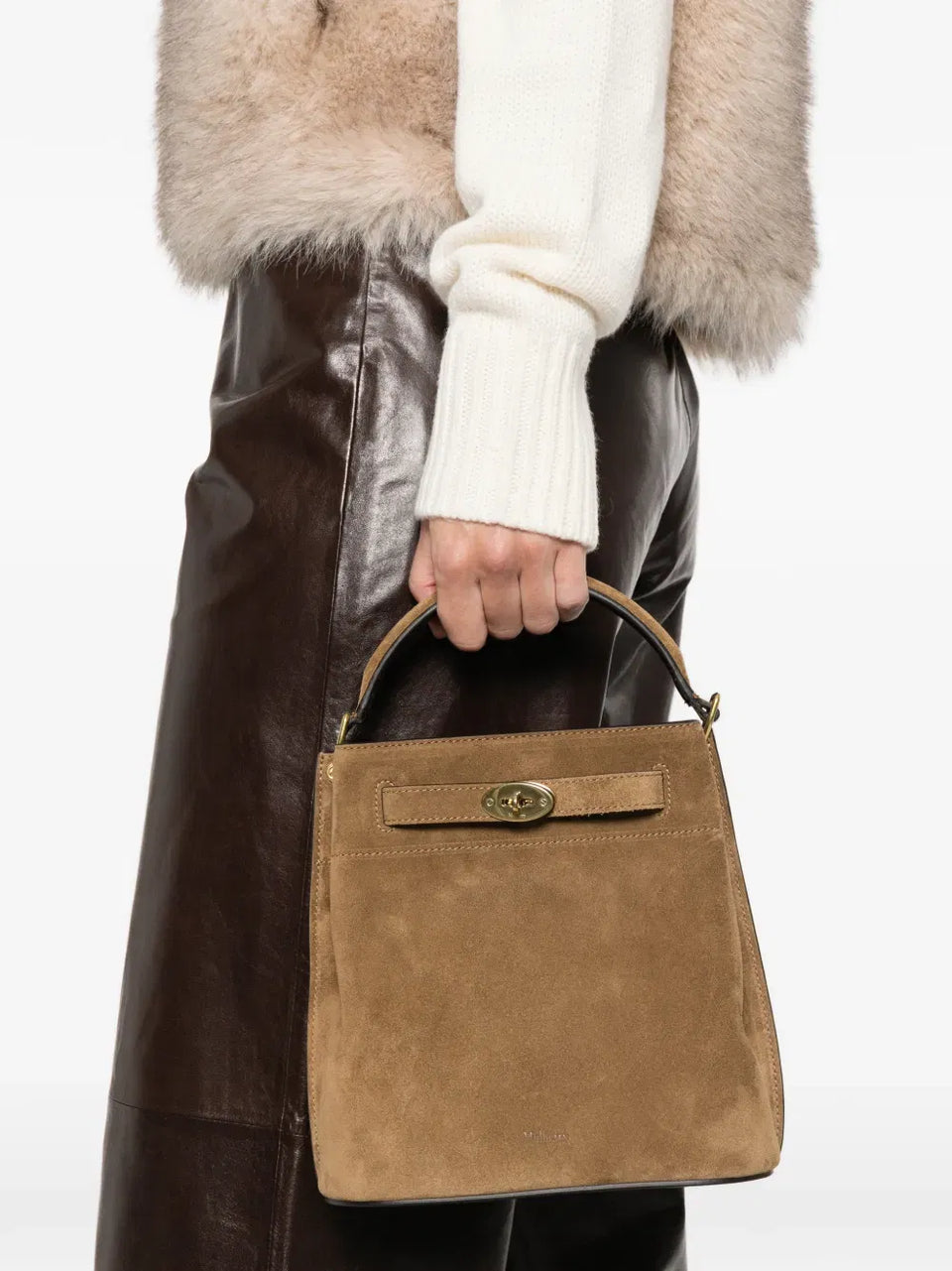 Islington suede bucket bag