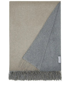 frayed-edge silk blanket