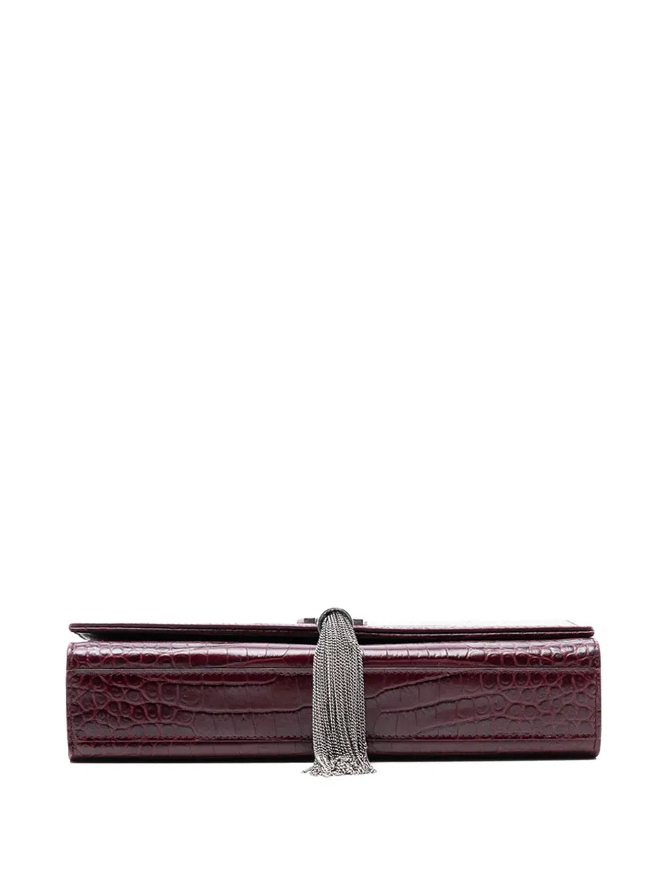 2016 Medium Croc Embossed Leather Monogram Kate Tassel crossbody bag