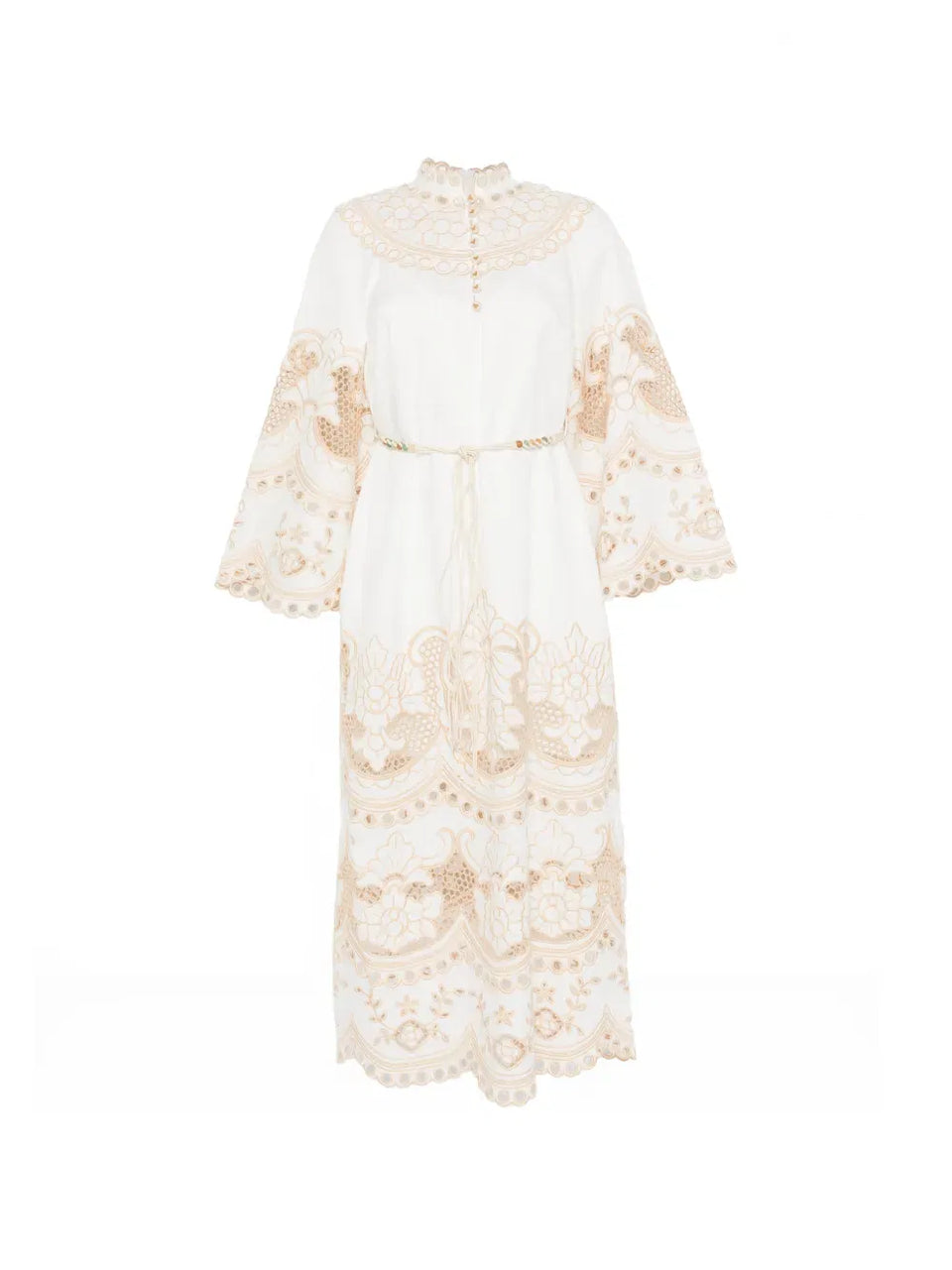 embroidered midi dress