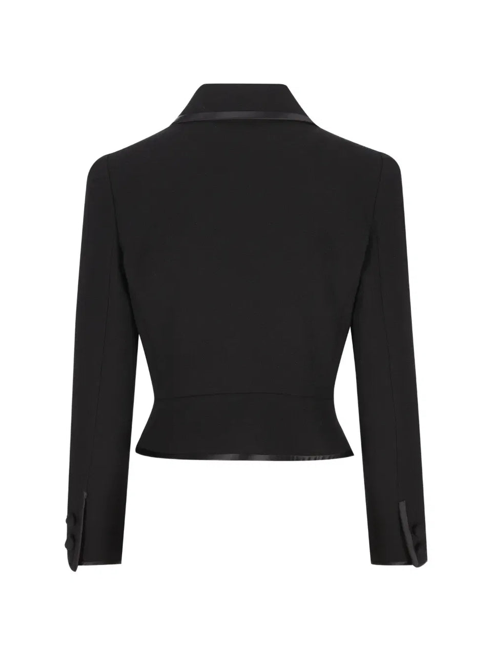 bow-embellishment button-fastening wool jacket