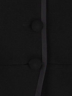 bow-embellishment button-fastening wool jacket