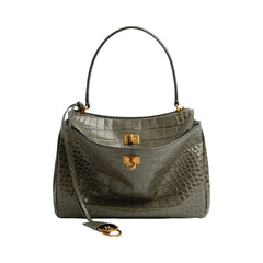 Balenciaga Rodeo Small Croc Shoulder