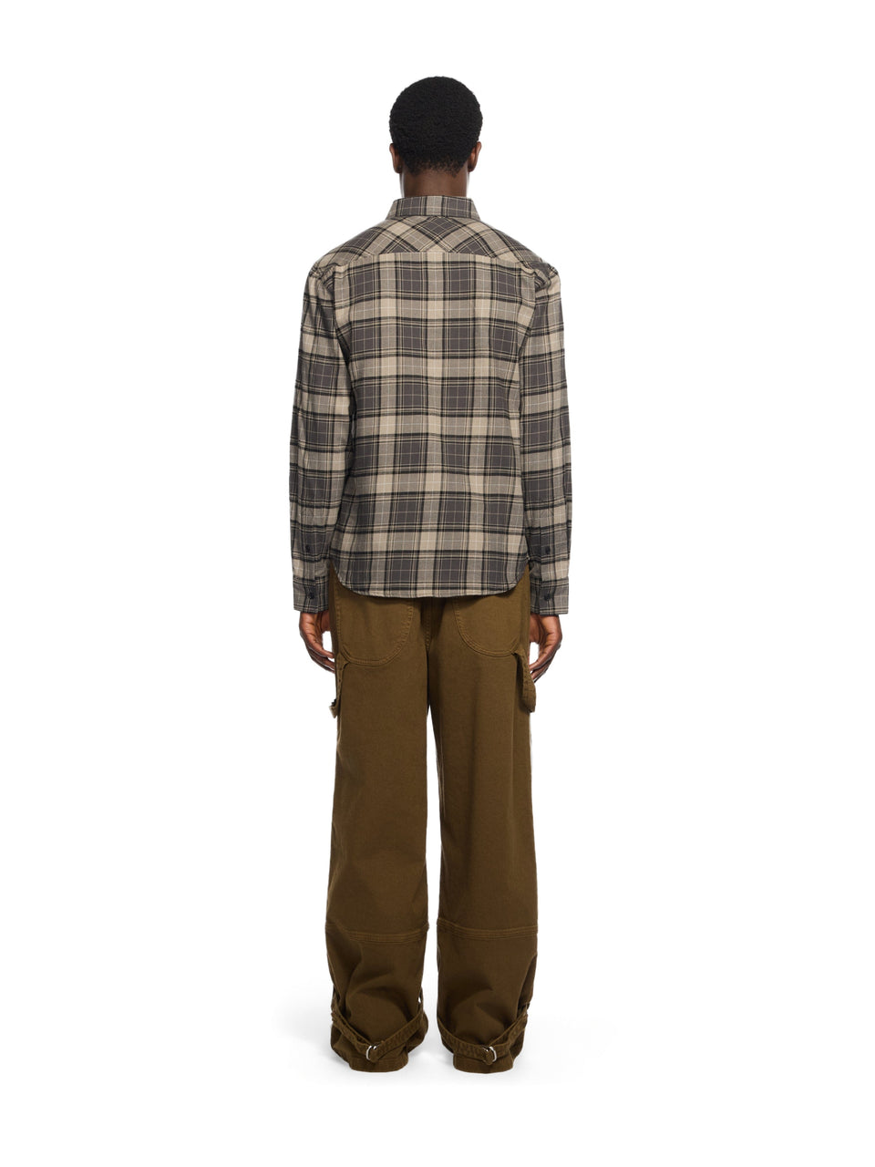 Off White Spray Book Check Flannel Shirt